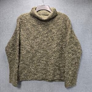 Eileen Fisher Wool Blend Melange Turtleneck Sweater Size PS